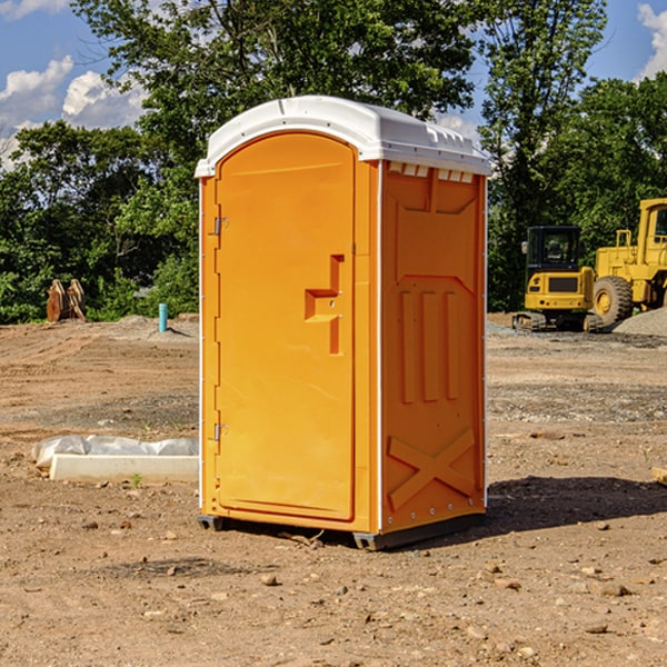 how often are the porta potties cleaned and serviced during a rental period in Grapeville